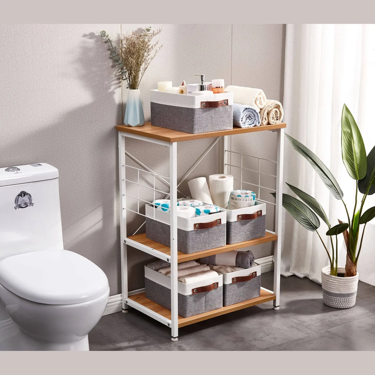 DECOMOMO Stoffkörbe in Weiß und Grau – Bild 4